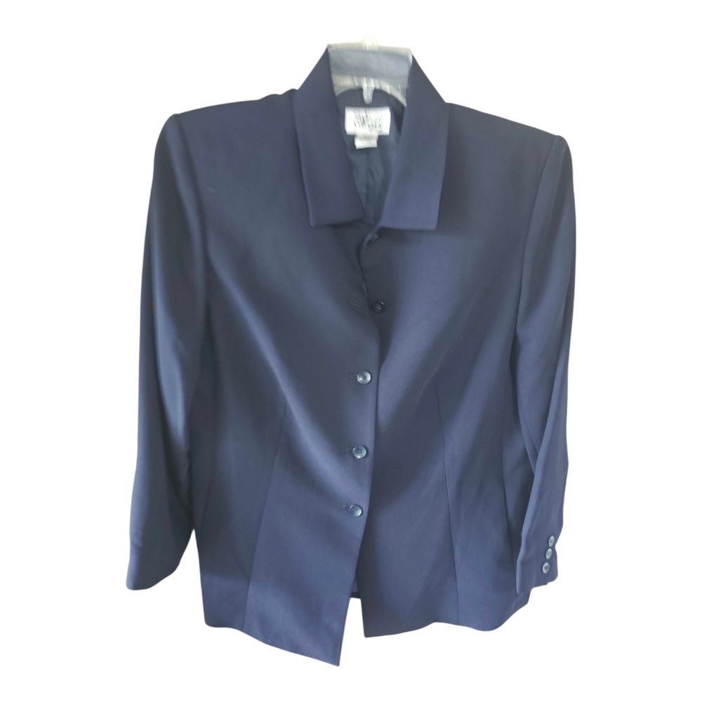 Style & Co. NWT Navy Blue 4-Button  Blazer - Classic Structured Career Size 16 W